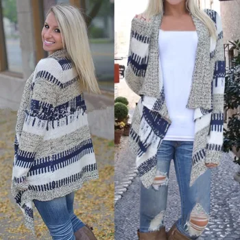 Fashion Autumn Women Cardigan Sweater Knitted Striped Irregular Loose Cardigan Wild Female Small Shawl Jacket Burderry
Fashion Autumn Women Cardigan Sweater Knitted Striped Irregular Loose Cardigan Wild Female Small Shawl Jacket Burderry