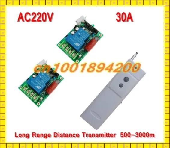 AC220V 30A Water Pump Control Remote Control Switch System Far Distance Long Range Transmitter use in Farm or hill 2Receiver
AC220V 30A Water Pump Control Remote Control Switch System Far Distance Long Range Transmitter use in Farm or hill 2Receiver