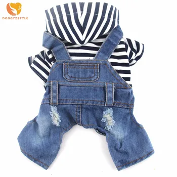 DOGGYZSTYLE Pet Dog Denim Jumpsuit Clothes Pet Clothing Striped Jean Jacket Coat for Chihuahua Puppy Cat Jeans Overalls 5 Styles
DOGGYZSTYLE Pet Dog Denim Jumpsuit Clothes Pet Clothing Striped Jean Jacket Coat for Chihuahua Puppy Cat Jeans Overalls 5 Styles