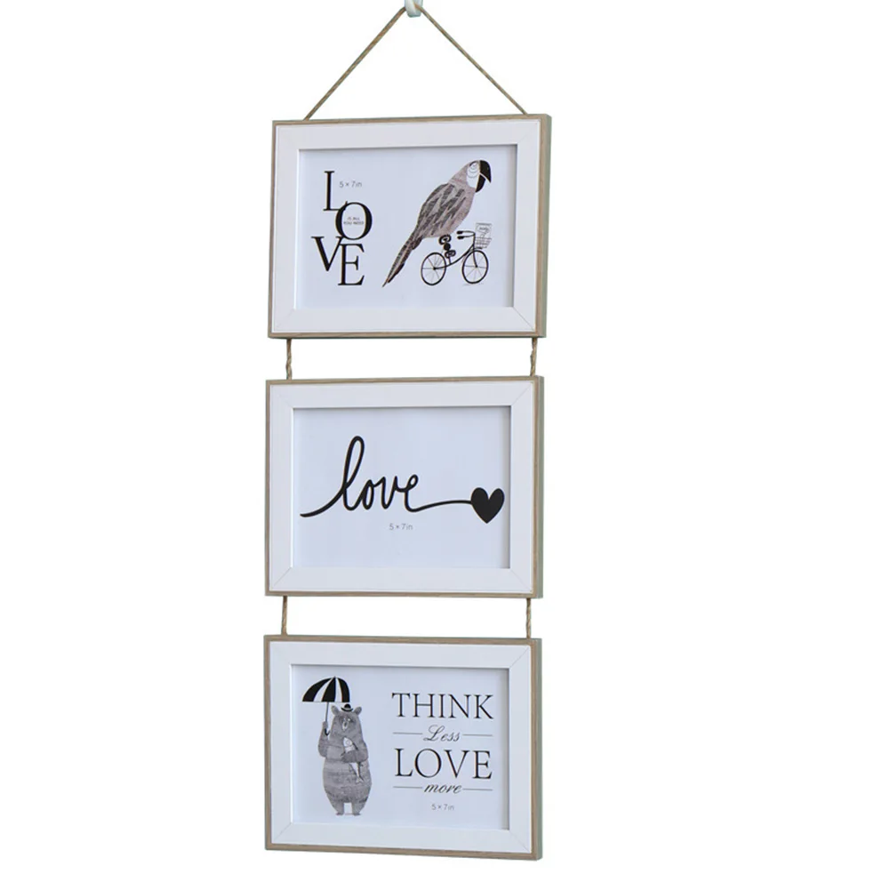 Hanging Durable Photo Frame Living Room Solid Wood Nordic Style Wall Mounted Decoration Chain Ornament Triple
Hanging Durable Photo Frame Living Room Solid Wood Nordic Style Wall Mounted Decoration Chain Ornament Triple