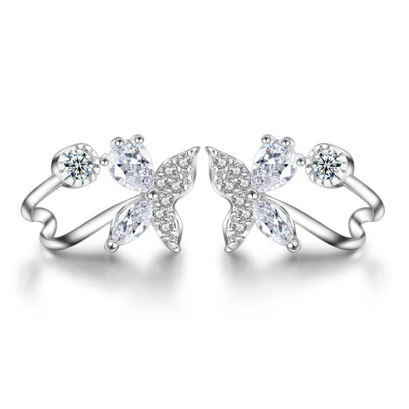 100% 925 sterling silver fashion butterfly design shiny crystal ladies'stud earrings wholesale jewelry women birthday gift
100% 925 sterling silver fashion butterfly design shiny crystal ladies'stud earrings wholesale jewelry women birthday gift