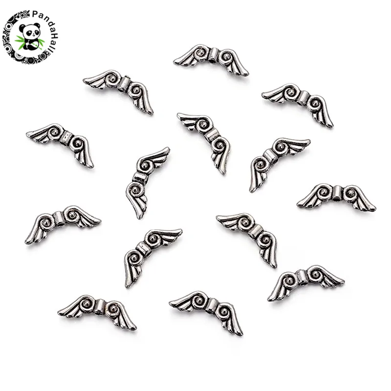 100pcs Antique Silver Tibetan Style Alloy Angel Wing Beads, Nickel Free 5x15.5x2mm Hole: 1mm
100pcs Antique Silver Tibetan Style Alloy Angel Wing Beads, Nickel Free 5x15.5x2mm Hole: 1mm