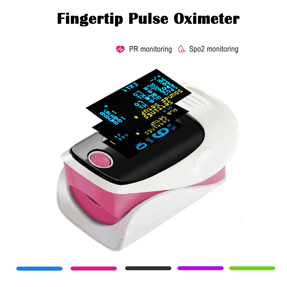 TOPCNMED 5 color Digital OLED Fingertip pulsioximetro oxymetre ossimetro pulse oximeter SPO2 PR oximetro monitor 6 Display Mode
TOPCNMED 5 color Digital OLED Fingertip pulsioximetro oxymetre ossimetro pulse oximeter SPO2 PR oximetro monitor 6 Display Mode