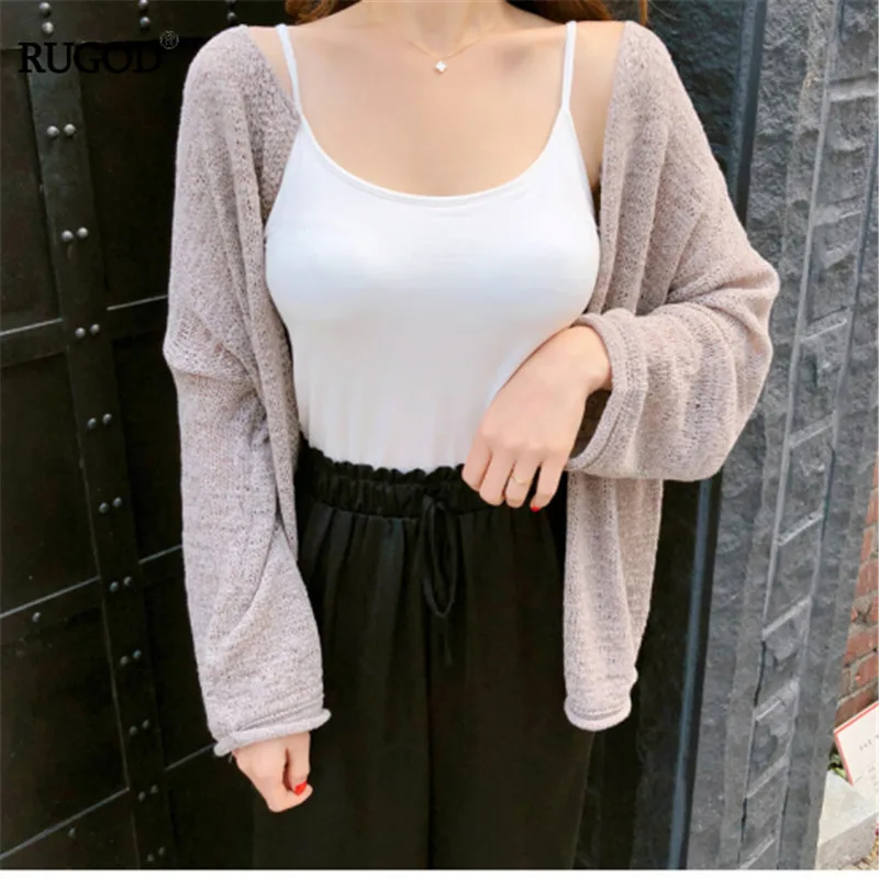 RUGOD Korean Style Women Cardigan Women For Autumn And Winter Light Perspective 2019 New Casual Womens Cardigan Long Sleeve 
RUGOD Korean Style Women Cardigan Women For Autumn And Winter Light Perspective 2019 New Casual Womens Cardigan Long Sleeve