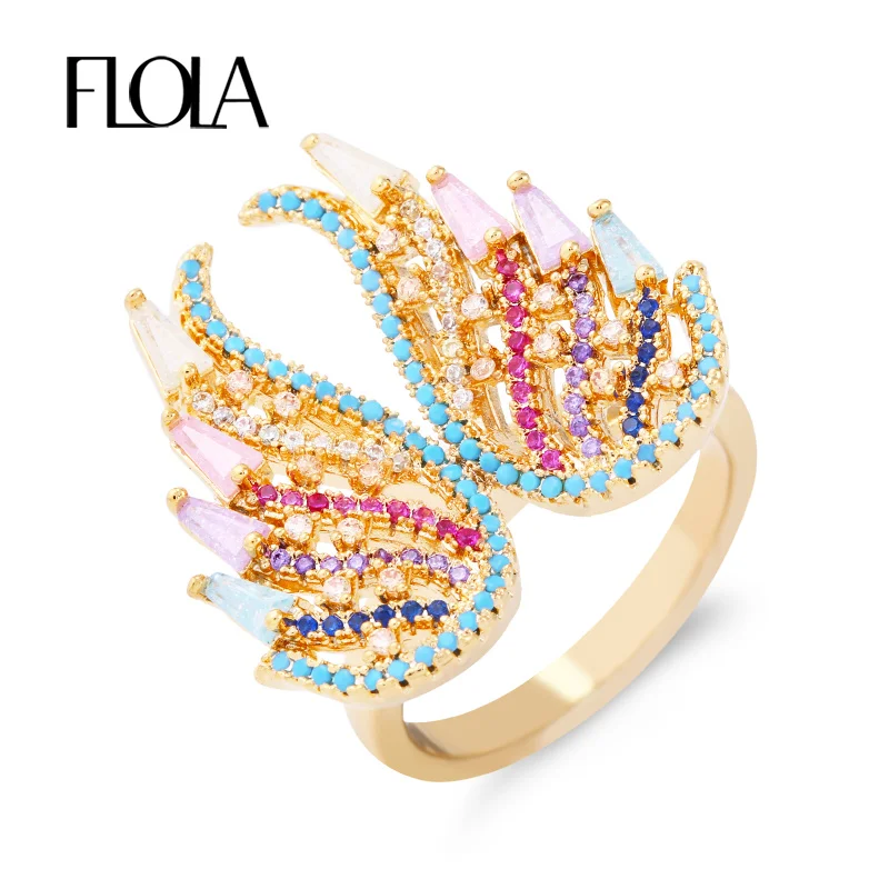 FLOLA Top Quality Micro Pave Zircon Gold Angel Wings Ring CZ Stone Vintage Biker Ethnic Ring Turkish Jewelry Anneaux rigf32
FLOLA Top Quality Micro Pave Zircon Gold Angel Wings Ring CZ Stone Vintage Biker Ethnic Ring Turkish Jewelry Anneaux rigf32