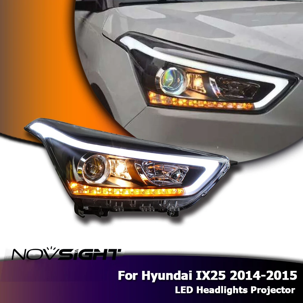 NOVSIGHT Auto Car LED Headlights Assembly Turn Singal Fog Lamp DRL Daytime Running Light For Hyundai IX25 2014-2015
NOVSIGHT Auto Car LED Headlights Assembly Turn Singal Fog Lamp DRL Daytime Running Light For Hyundai IX25 2014-2015