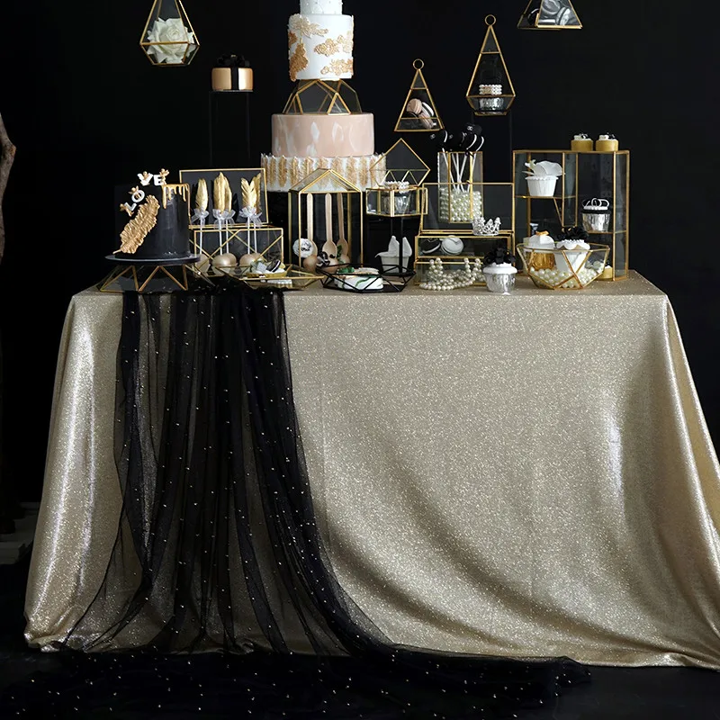 Tobs Cake Stand Gold Silver table cloth background Curtain Candy bar Pearlescent tablecloth home wedding decoration accessories
Tobs Cake Stand Gold Silver table cloth background Curtain Candy bar Pearlescent tablecloth home wedding decoration accessories