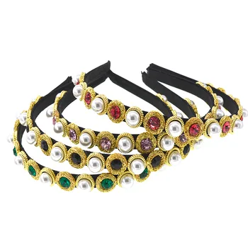 Crystal Headband Luxury Vintage Baroque Crown Tiara Pearl Hairband Jewelry Wedding Hair Accessories Women Gold Metal Headpiece
Crystal Headband Luxury Vintage Baroque Crown Tiara Pearl Hairband Jewelry Wedding Hair Accessories Women Gold Metal Headpiece