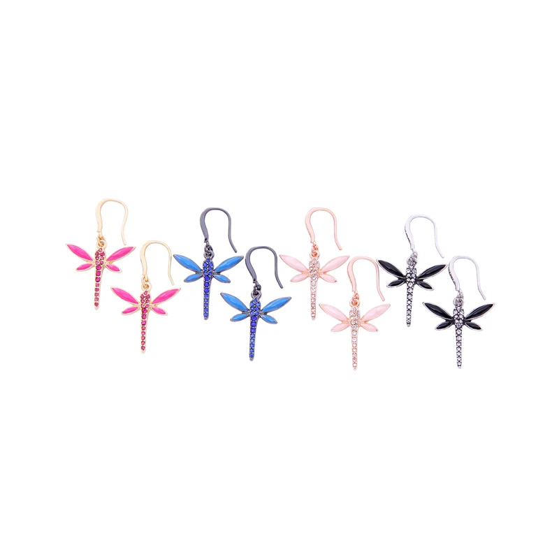 4 Color Red & Blue & Pink & Black Unique Enamel Crystal Vivid Dragonfly Drop Earrings Fashion Daily Fairy Brilliant Shimmer
4 Color Red & Blue & Pink & Black Unique Enamel Crystal Vivid Dragonfly Drop Earrings Fashion Daily Fairy Brilliant Shimmer