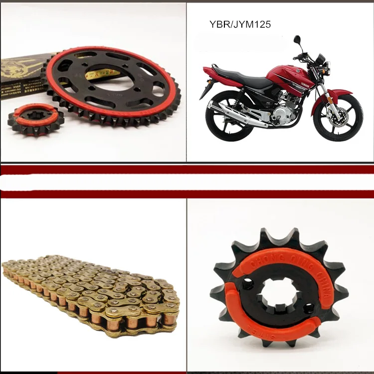 JYM125 YBR125 YBZ125 YBE125 YB125S Roller Motorcycle Chain With 41T/43T/45T Front Rear Sprockets
JYM125 YBR125 YBZ125 YBE125 YB125S Roller Motorcycle Chain With 41T/43T/45T Front Rear Sprockets