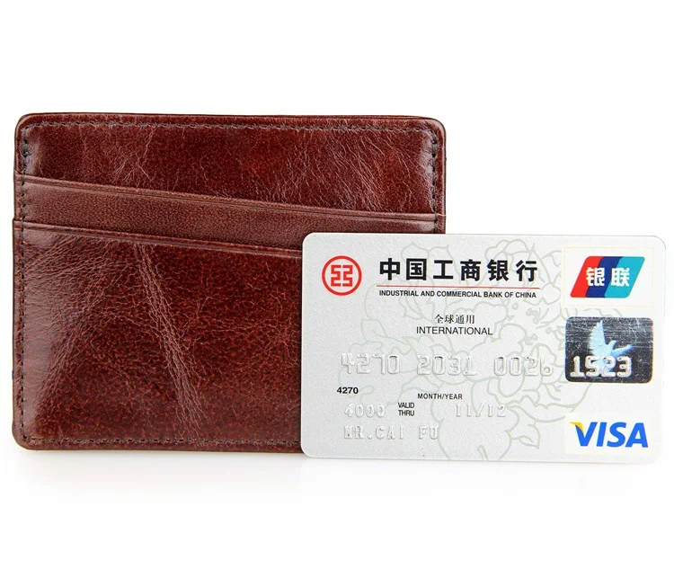 2 Color Ultra-thin Card Holder Mini wallets Small Genuine Leather Purse Real Leather Card Case with 4 Slots Card Holder J8101
2 Color Ultra-thin Card Holder Mini wallets Small Genuine Leather Purse Real Leather Card Case with 4 Slots Card Holder J8101