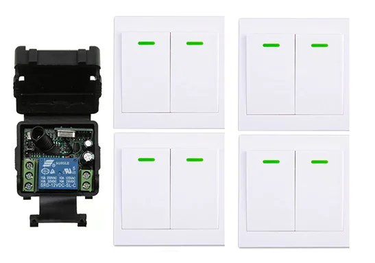 xuanlongyuan DC12V 24V 1CH Remote Switch Receiver Wall Transmitter Wireless Power Switch Radio Controlled Switch Garage Doors
xuanlongyuan DC12V 24V 1CH Remote Switch Receiver Wall Transmitter Wireless Power Switch Radio Controlled Switch Garage Doors