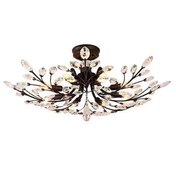 American BLACK country village K9 crystal + wrought iron E14 Led Ceiling Chandelier Fixtures restaurant indoor LED lamp
American BLACK country village K9 crystal + wrought iron E14 Led Ceiling Chandelier Fixtures restaurant indoor LED lamp