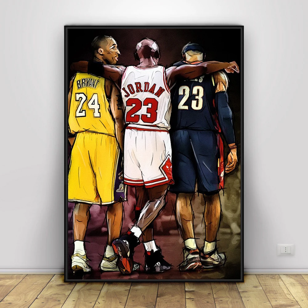Kobe Bryant Michael Jordan LeBron James Basketball Art Canvas Poster Prints Home Wall Decor Painting
Kobe Bryant Michael Jordan LeBron James Basketball Art Canvas Poster Prints Home Wall Decor Painting