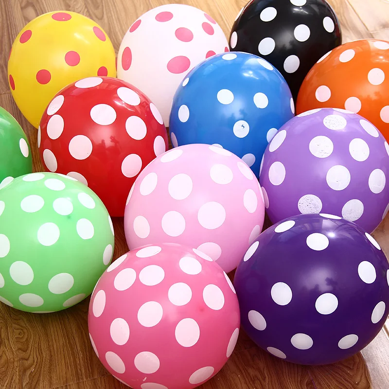 100pcs/lot 12inch 2.8g Polka Dot Latex Balloon Air Balls Inflatable Wedding Party Decoration Birthday Party Supplies Balloons
100pcs/lot 12inch 2.8g Polka Dot Latex Balloon Air Balls Inflatable Wedding Party Decoration Birthday Party Supplies Balloons