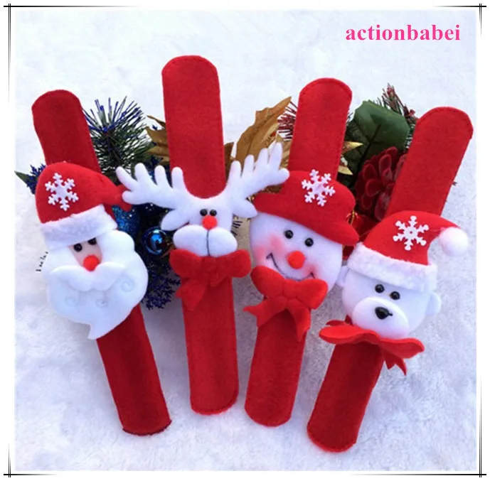 1pcs New year Christmas decoration pat circle Hand Ring Slap Bracelet/Bangle christmas supplies toy Cute Xmas Gift for kids
1pcs New year Christmas decoration pat circle Hand Ring Slap Bracelet/Bangle christmas supplies toy Cute Xmas Gift for kids
