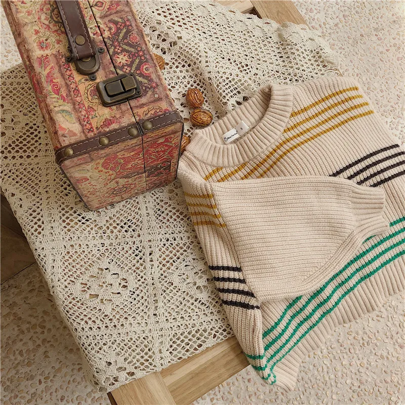 2019 Hot Selling Girls Boys Striped Knitted Sweater Autumn Winter Baby Pullover Sweaters Kids Clothes 1-6 Years
2019 Hot Selling Girls Boys Striped Knitted Sweater Autumn Winter Baby Pullover Sweaters Kids Clothes 1-6 Years
