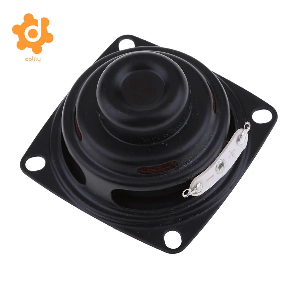 dolity 52mm 4Ohm 5W Full range Audio Speaker Square Loudspeaker 16 Coil Rubber Side