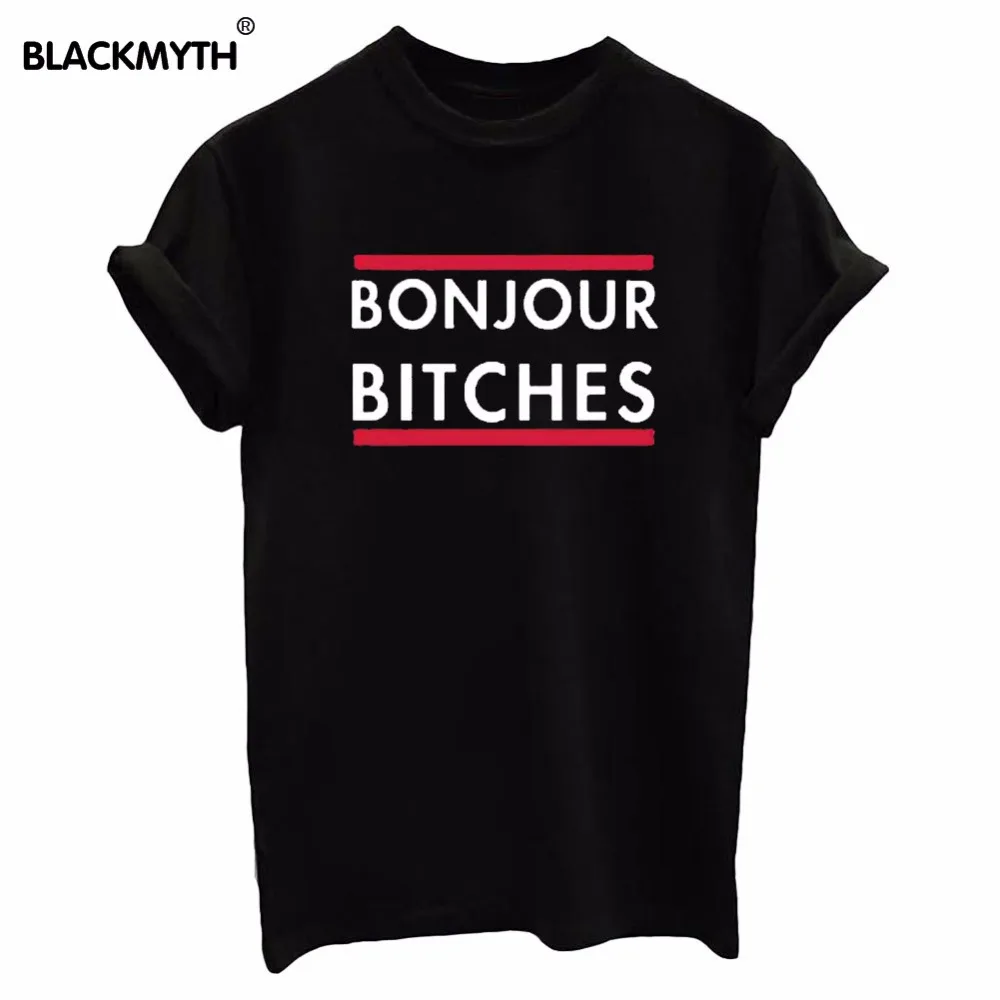 BONJOUR BITCHES Letters Print Casual Hipster Shirt Top Tee Plus Size Women T shirt Black White
BONJOUR BITCHES Letters Print Casual Hipster Shirt Top Tee Plus Size Women T shirt Black White