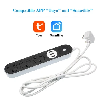 WiFi Socket Voice Control Smart Power Strip Multi-Plug Timer Switch Power Strip Outlet with Free App Remote Control
WiFi Socket Voice Control Smart Power Strip Multi-Plug Timer Switch Power Strip Outlet with Free App Remote Control