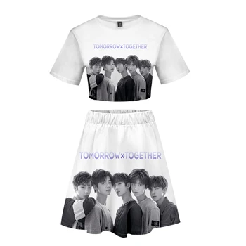 TOMORROW X TOGETHER Member SOOBIN 3D Casual Loose Sports Girls Short Sleeve Tops Mini Skirt Set Women's Cotton T-Shirt Skirt Set
TOMORROW X TOGETHER Member SOOBIN 3D Casual Loose Sports Girls Short Sleeve Tops Mini Skirt Set Women's Cotton T-Shirt Skirt Set
