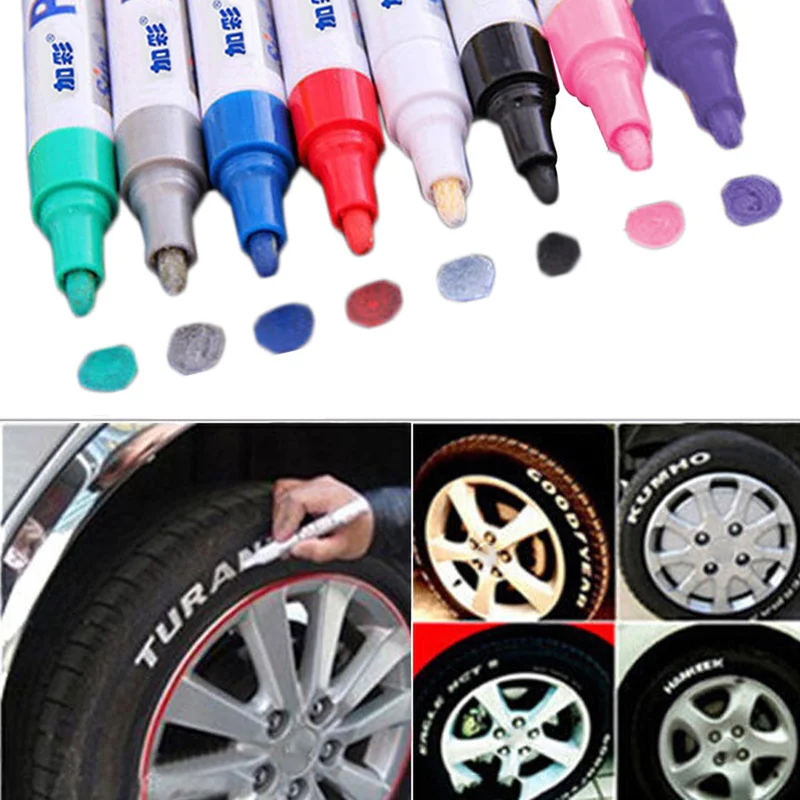 

Car Permanent Paint Marker Pen Waterproof Colorful Tyre Tire Tread Paint Pen Dropshipping Outdoor Marking Ink Marker TSLM1