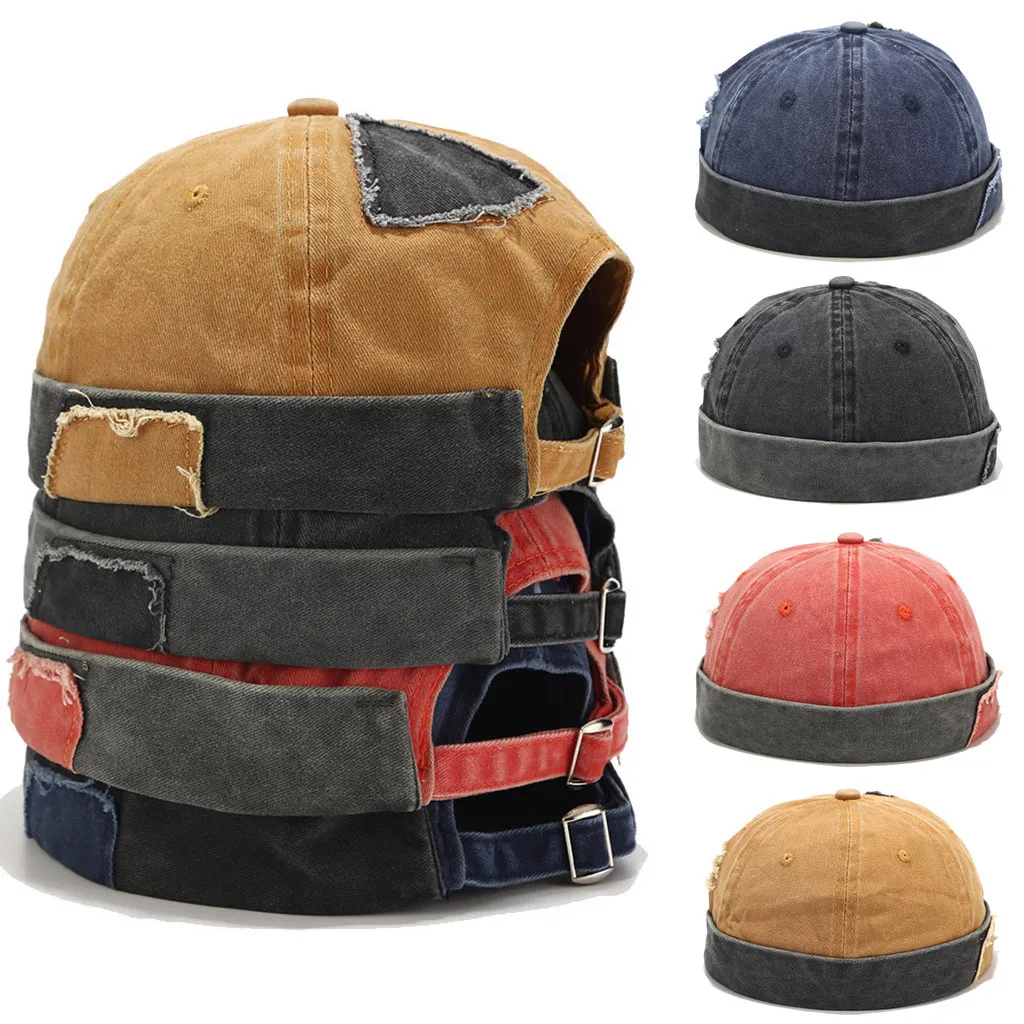 Gorra хип хоп винтажная Мужская и женская облегающая шапочка Женская из потертого
