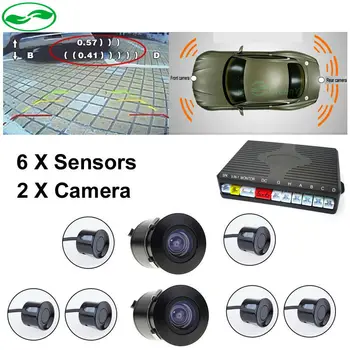 Double CPU Car Video Parking Sensor Reversing Radar Front Rear 6 Sensors Front Rear Camera, Voice Alarm and Digital Distance
Double CPU Car Video Parking Sensor Reversing Radar Front Rear 6 Sensors Front Rear Camera, Voice Alarm and Digital Distance