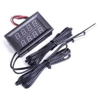 Dual Red LED Digital Display Thermometer Waterproof Temperature Sensor 0.56 Inch
Dual Red LED Digital Display Thermometer Waterproof Temperature Sensor 0.56 Inch