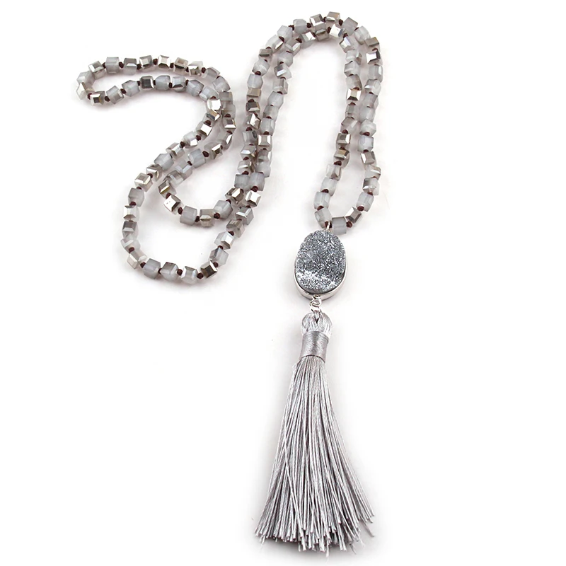 Free Shipping Bohemian Tribal Jewelry Square Glass Knotted Druzy Link Long Tassel Necklace 3 Color
Free Shipping Bohemian Tribal Jewelry Square Glass Knotted Druzy Link Long Tassel Necklace 3 Color