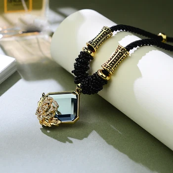 20 pcs Trendy Square Gray Crystal Pendant Necklace Rhinestone Gold Color Metal Rope Chain Sweater Necklaces Women Jewelry
20 pcs Trendy Square Gray Crystal Pendant Necklace Rhinestone Gold Color Metal Rope Chain Sweater Necklaces Women Jewelry