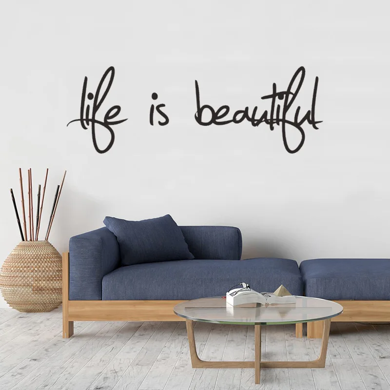 Life is beautiful simple English rumors living room bedroom study wall decoration PVC wall stickers
Life is beautiful simple English rumors living room bedroom study wall decoration PVC wall stickers
