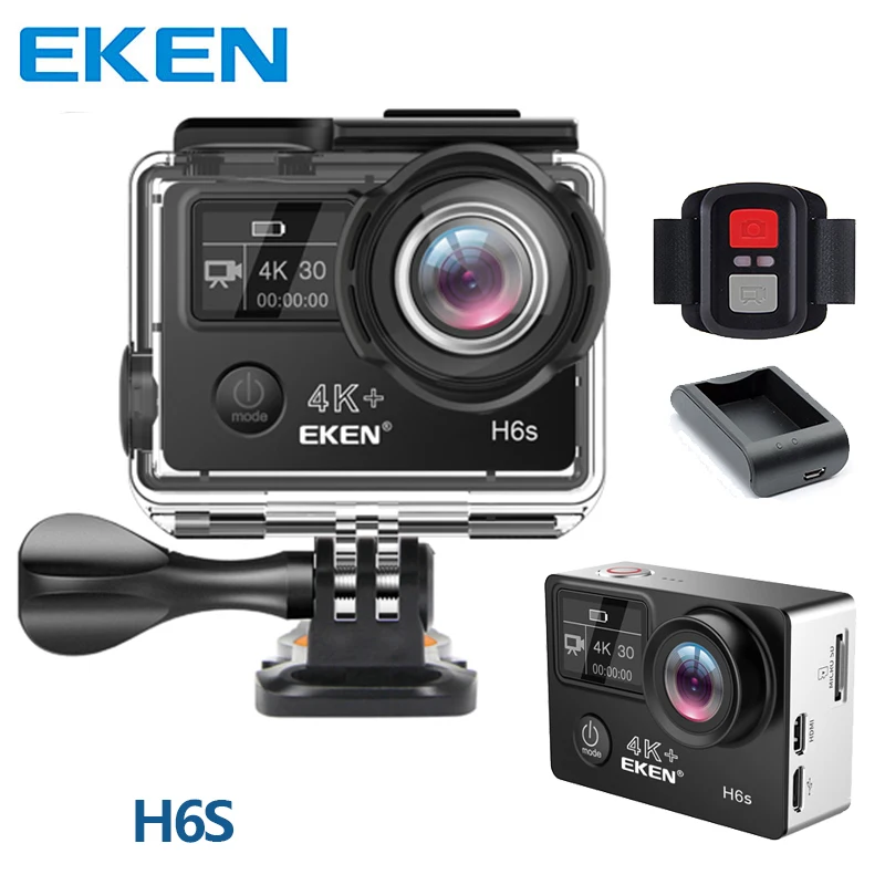 Оригинальная Экшн камера eken H6s Utral HD 4 K EIS стабилизация изображения Ambarella A12 чип Wifi