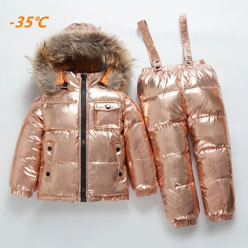 Girls Winter Warm Real Fur Collar Hooded Clothing Sets Children White Duck Down Waterproof Clothing Set Boys Outdoor Ski Sets
Girls Winter Warm Real Fur Collar Hooded Clothing Sets Children White Duck Down Waterproof Clothing Set Boys Outdoor Ski Sets