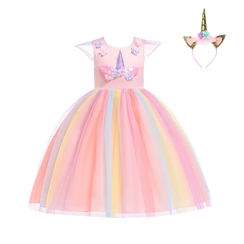 Pretty Girls Unicorn Dress Pastel Children's day Princess Girls Birthday Party Dress Children Kids Halloween Unicorn clothing 
Pretty Girls Unicorn Dress Pastel Children's day Princess Girls Birthday Party Dress Children Kids Halloween Unicorn clothing