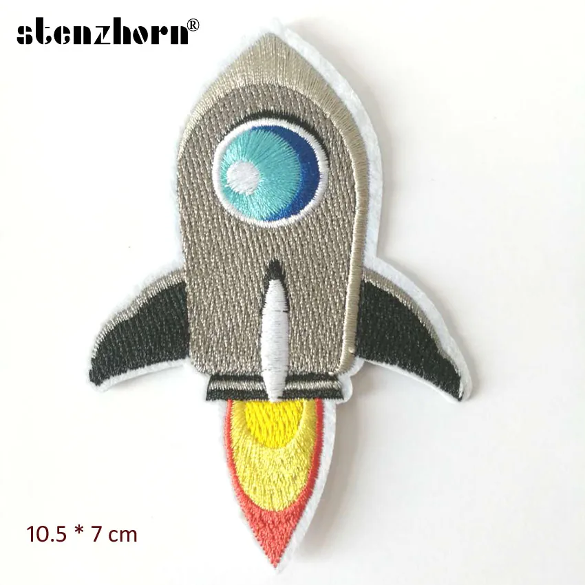 Space rocket Patch Iron On Patches For Clothing Heat Transfers For DIY T-shirt Clothes for cowboy jacket Ironing Sticker
Space rocket Patch Iron On Patches For Clothing Heat Transfers For DIY T-shirt Clothes for cowboy jacket Ironing Sticker