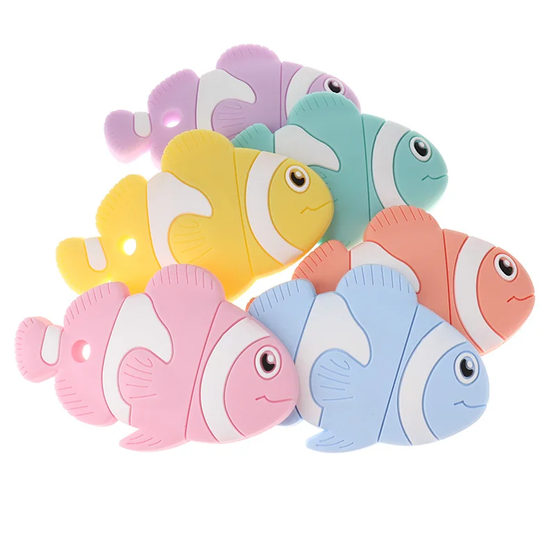 Cute Clown Fish 6pcs Silicone Baby Teethers Clownfish Bpa Free Chewable Infant Teething Nursing Toys DIY Pacifier Chain Pendant
Cute Clown Fish 6pcs Silicone Baby Teethers Clownfish Bpa Free Chewable Infant Teething Nursing Toys DIY Pacifier Chain Pendant