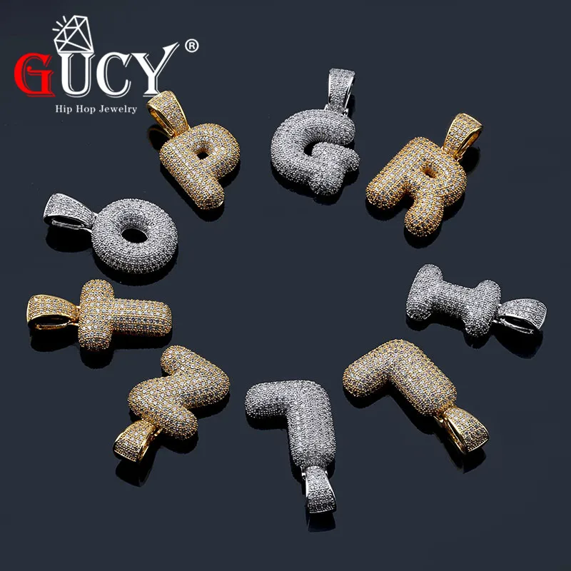 GUCY A-Z Custom Name Bubble Letters Necklaces & Pendant Charm For Men Women Gold Silver Color Cubic Zircon Hip Hop Jewelry Gifts
GUCY A-Z Custom Name Bubble Letters Necklaces & Pendant Charm For Men Women Gold Silver Color Cubic Zircon Hip Hop Jewelry Gifts
