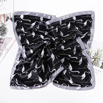 60*60cm High Quality Silk Scarf Women Small Soft Squares Decorative Head Scarf Multicolor Stripe Print Kerchief Neck Wrap 
60*60cm High Quality Silk Scarf Women Small Soft Squares Decorative Head Scarf Multicolor Stripe Print Kerchief Neck Wrap