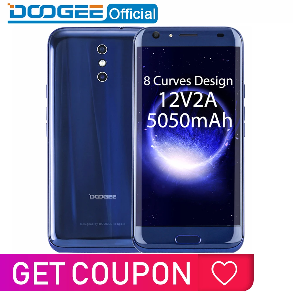 

DOOGEE BL5000 Dual 13.0MP Camera Android 7.0 5050mAh 12V2A Quick Charge 5.5'' FHD MTK6750T Octa Core 4GB RAM 64GB ROM Smartphone