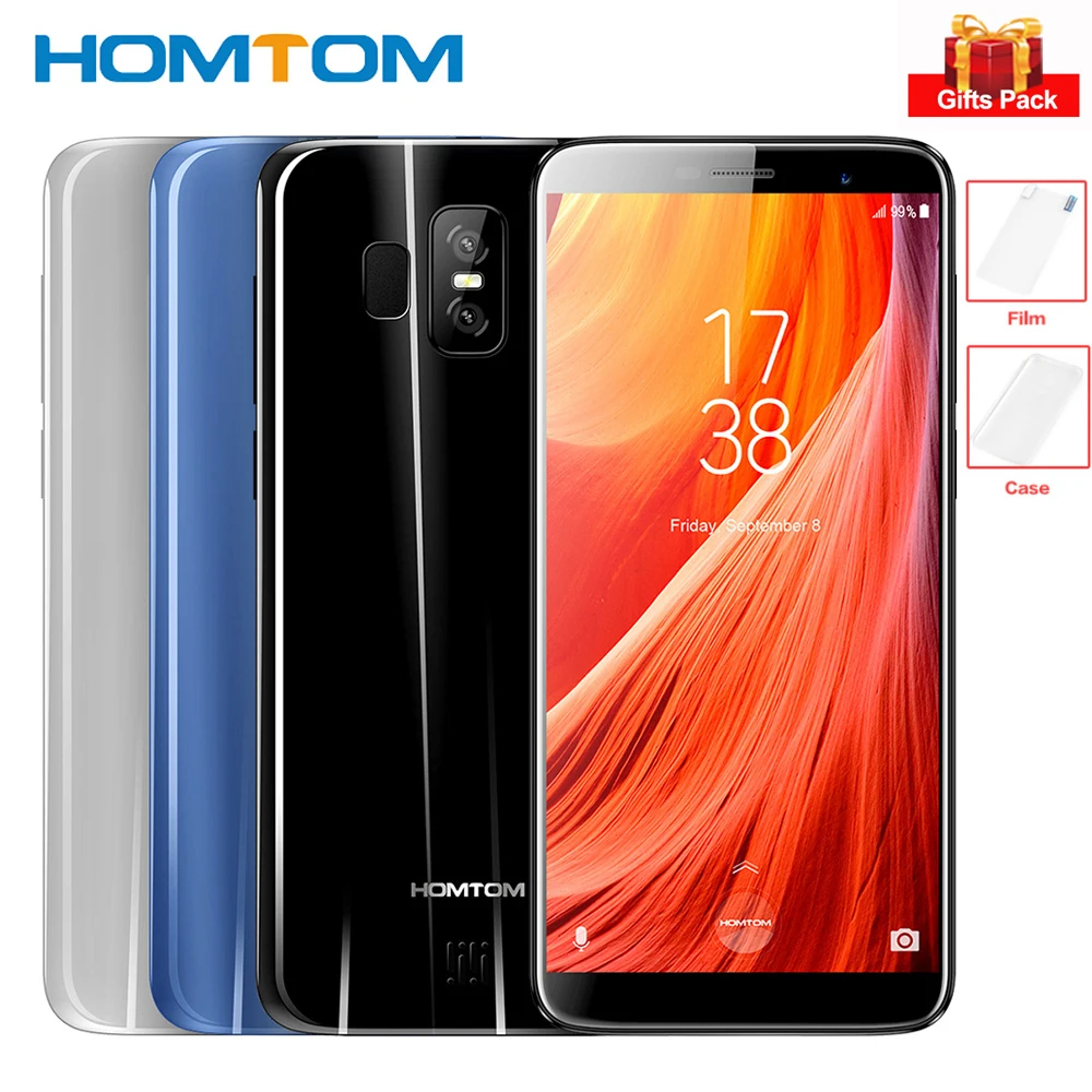 HOMTOM S7 Android 7 0 4 г смартфон 5 ''HD MTK6737 ядра 3 ГБ + 32 13MP 2MP двойной сзади камеры