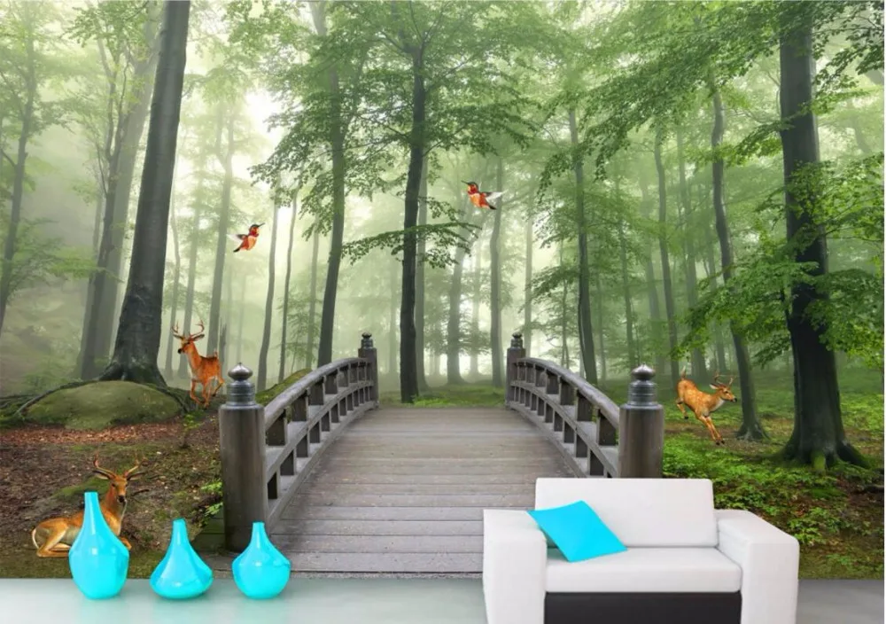 Custom photo 3d room wallpaper mural Elk longbridge forest picture painting 3d wall murals wallpaper for living room walls 3 d
Custom photo 3d room wallpaper mural Elk longbridge forest picture painting 3d wall murals wallpaper for living room walls 3 d