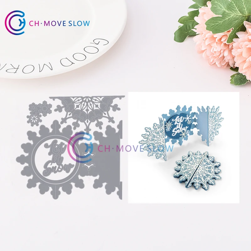 

CH Card Snowflake Fold-a-Long Metal cutting dies stencils Greeting Card Decoration DIY Scrapbooking Scrapbook Paper Photo Album