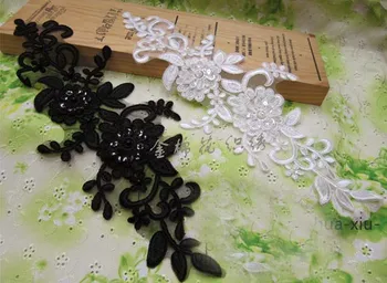 12pcs /lot white / black flower lace applique embroidered lace fabrice for Wedding dress
12pcs /lot white / black flower lace applique embroidered lace fabrice for Wedding dress