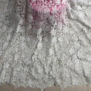 2Yards High Quality White African Cord Lace Fabric Red Black Flower Rose Broderie Guipure Cupion Lace Wedding Sewing Accessories
2Yards High Quality White African Cord Lace Fabric Red Black Flower Rose Broderie Guipure Cupion Lace Wedding Sewing Accessories