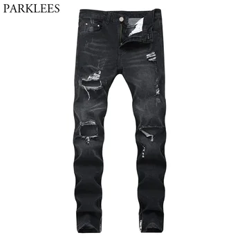 Fashion Double Zipper Hem Ripped Jeans Men 2018 Brand Hole Frayed Washed Denim Trousers Mens Slim Stretch Straight Jeans Homme
Fashion Double Zipper Hem Ripped Jeans Men 2018 Brand Hole Frayed Washed Denim Trousers Mens Slim Stretch Straight Jeans Homme