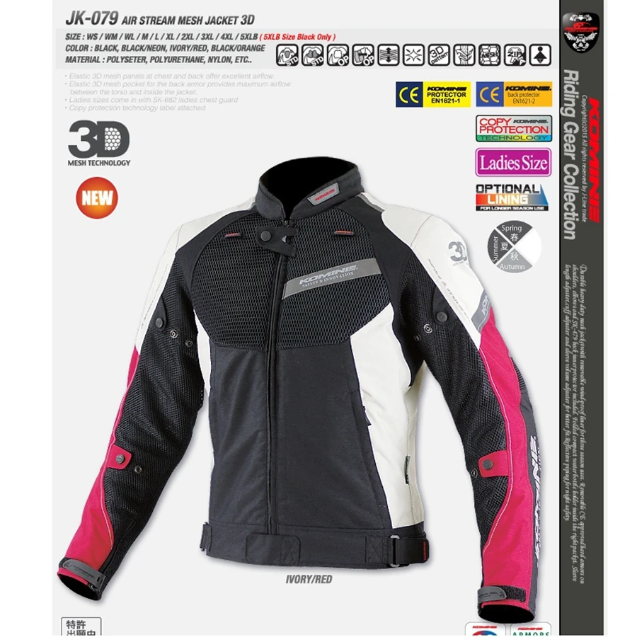 Image Free shipping 1pcs Men s Motorcycle jackets Neckguard Motobrike racing Casual coat Racing Jacket with 5pcs pads