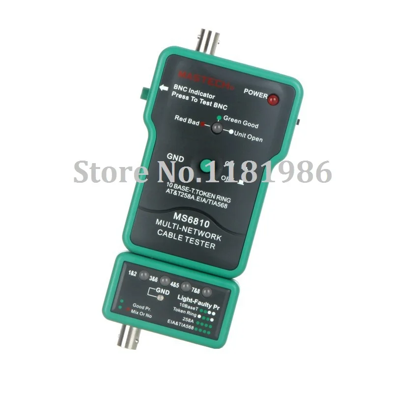 MASTECH MS6810 Portable Professional Multi Network Cable Tester Meter RJ45 BNC Tests for Coaxial Cable Lan Tester
MASTECH MS6810 Portable Professional Multi Network Cable Tester Meter RJ45 BNC Tests for Coaxial Cable Lan Tester