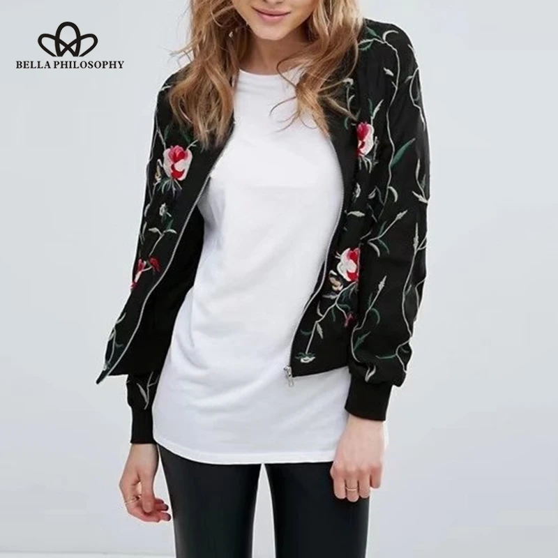 Bella Philosophy 2018 Autumn Winter Women Jacket Coat Female Fashion Embroidered Zippered Basic Jackets long sleeve Outwear
Bella Philosophy 2018 Autumn Winter Women Jacket Coat Female Fashion Embroidered Zippered Basic Jackets long sleeve Outwear