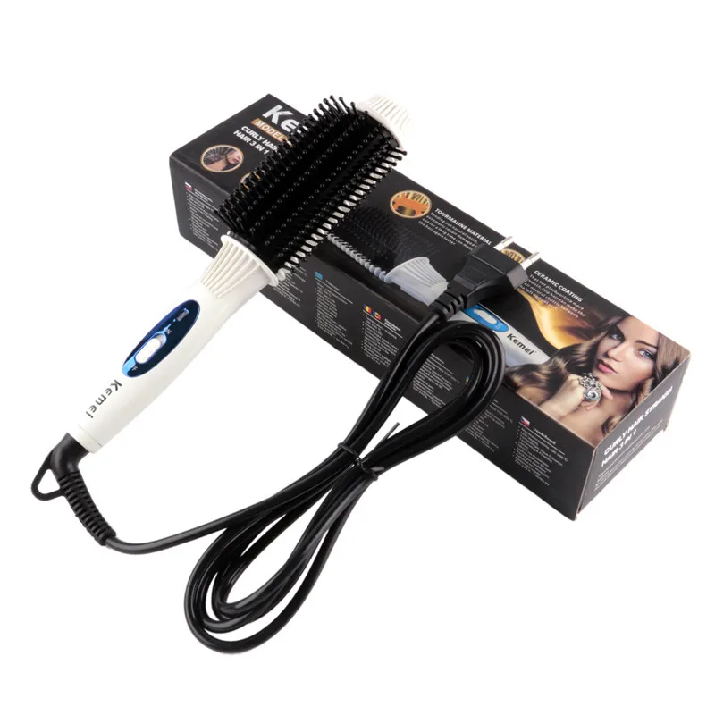 Thermostatic Hair Straightener Brush Flat Iron Electric Ceramic Hair Comb Straightener Curler Comb KM-8110 Hair Style Tool
Thermostatic Hair Straightener Brush Flat Iron Electric Ceramic Hair Comb Straightener Curler Comb KM-8110 Hair Style Tool
